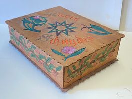Vintage Schachtel, Aufbewährungsbox aus Holz