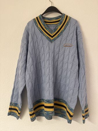 Blauer Andreile Crews Strickpullover Gr. L