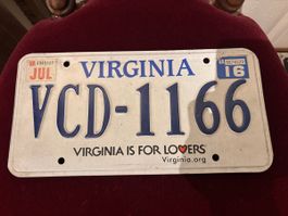 Nummernschild USA-Virginia