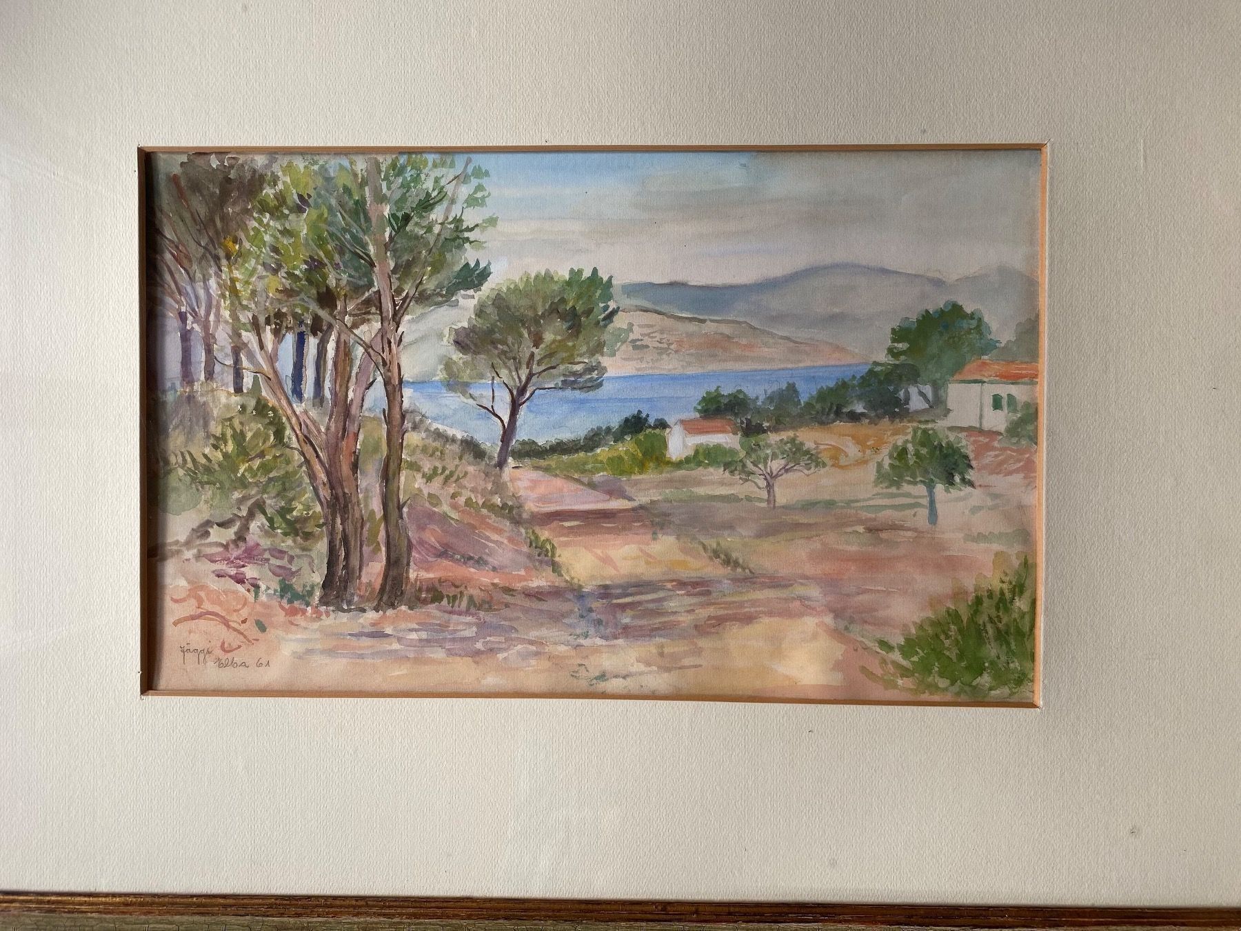 Poster & Bilder: Altes Aquarell Elba Hans Jäggi – Gebraucht aus Rünenberg von Fendi02 2