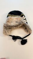 Wintermütze Alpine Club schwarz mit Kunstfell