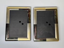 2 goldene Bilderrahmen 18x13cm