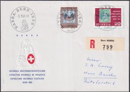 1965, W42 (NABRA-Ausschnitt) +seltener Vollstempel von BERN!