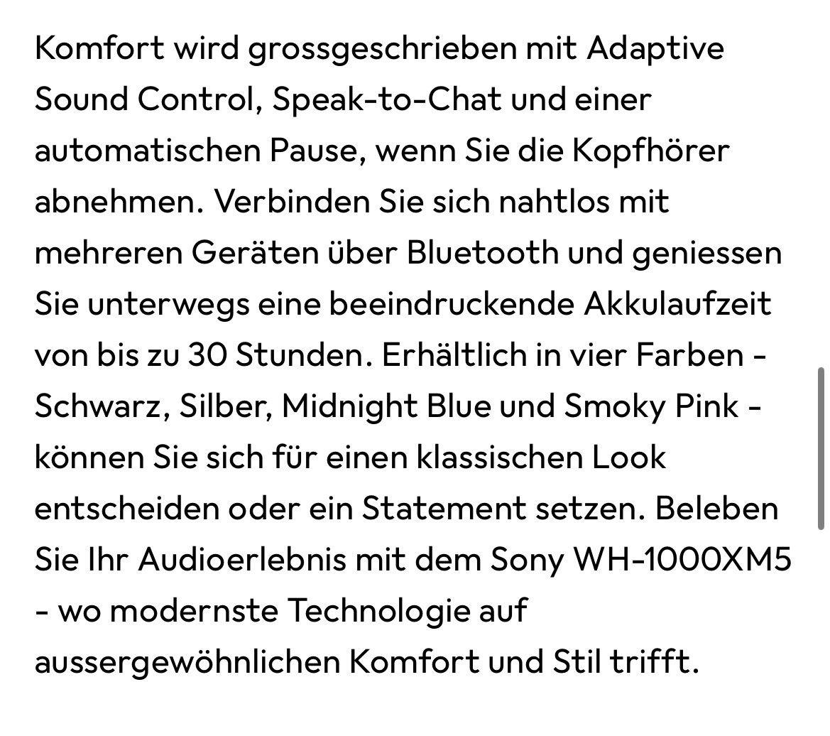 Sony Casques audio: SONY WH-1000XM5 Bluetooth Kopfhörer – Neuf (Voir description) à Horw par r.jokiel 5