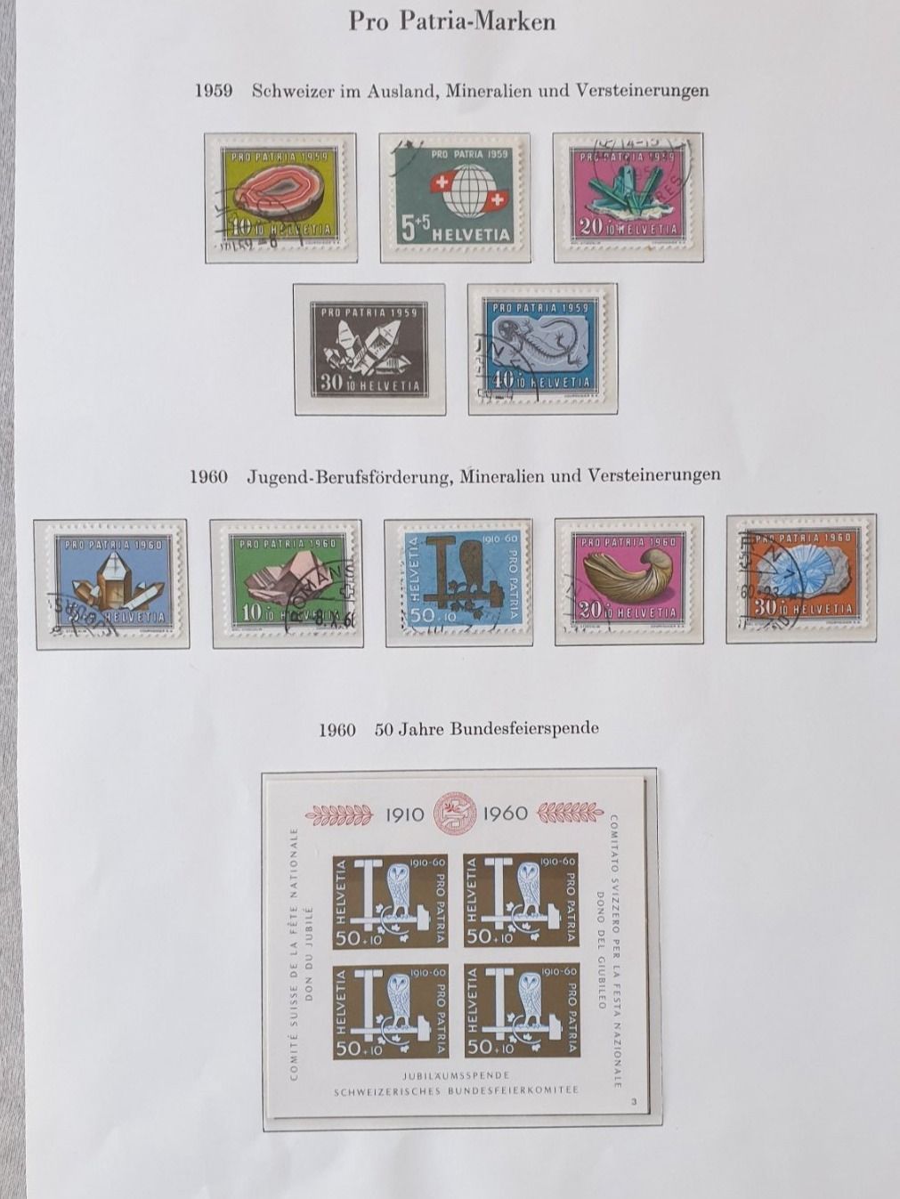 Alle Briefmarken: (481) Pro Patria Sammlung 1938 - 1964 – Gebraucht aus Schwarzhäusern von Inot3 7