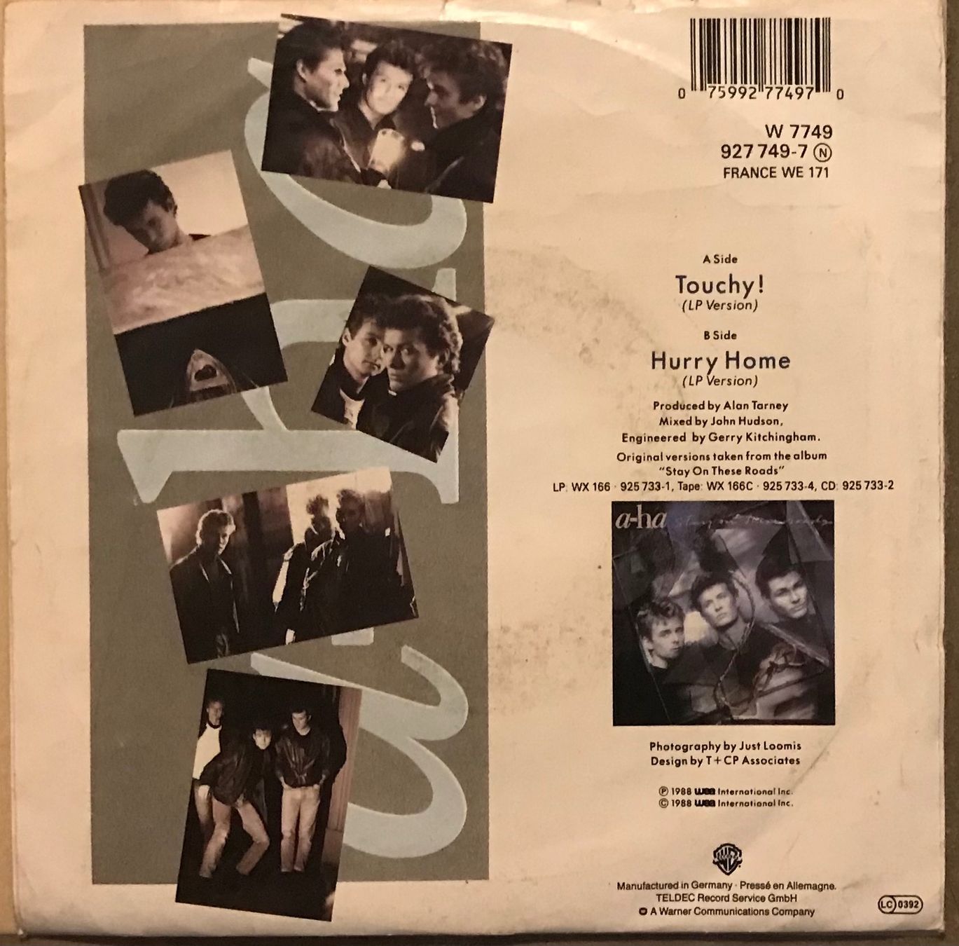Dischi in vinile: A-HA - TOUCHY ! – Usato da Bussigny venduto da vinyl-pas-cher 1