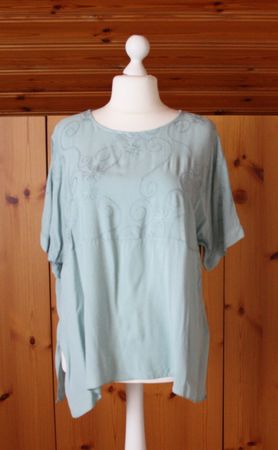 Bluse Kurzarm grün Gr. XXL
