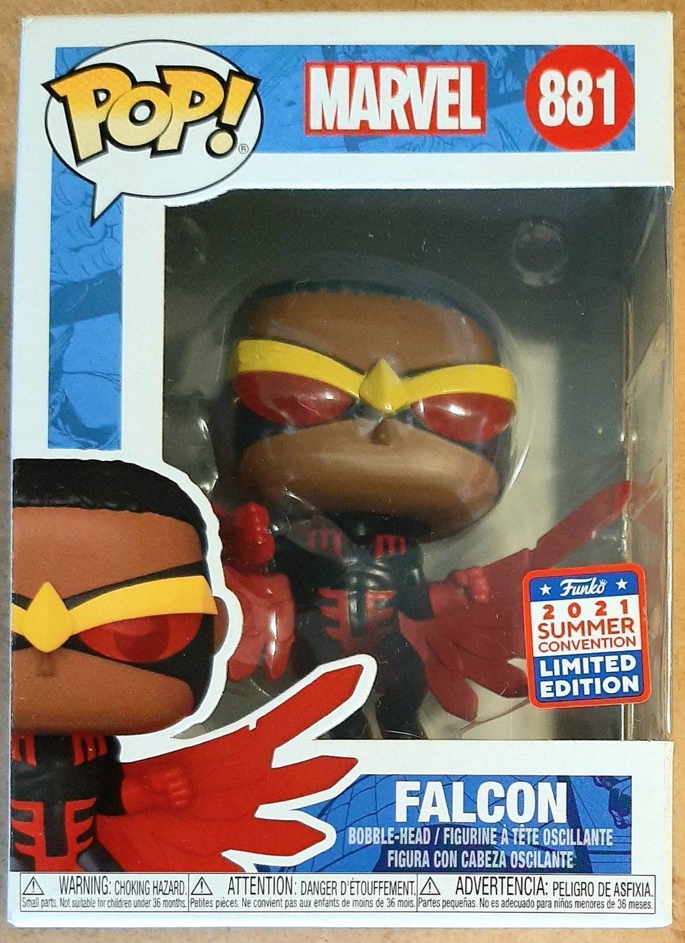 Funko Statuette: Funko Pop Marvel Falcon SDCC2021 – Nuovo e nell'imballaggio originale da Montet (Glâne) venduto da KOADA