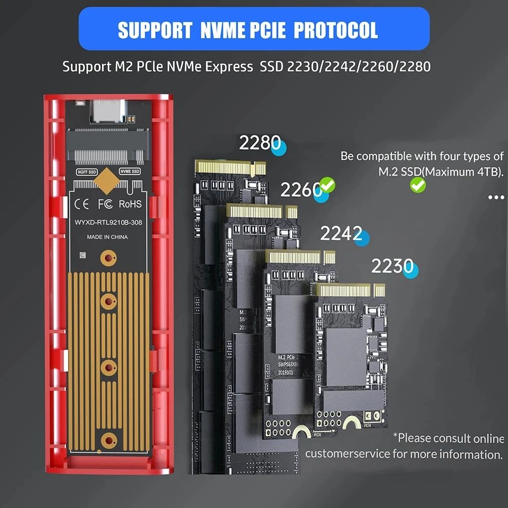 Harddisks: M.2 NVMe External SSD Case Enclosure – Neu (gemäss Beschreibung) aus Glattbrugg von har_jgc7