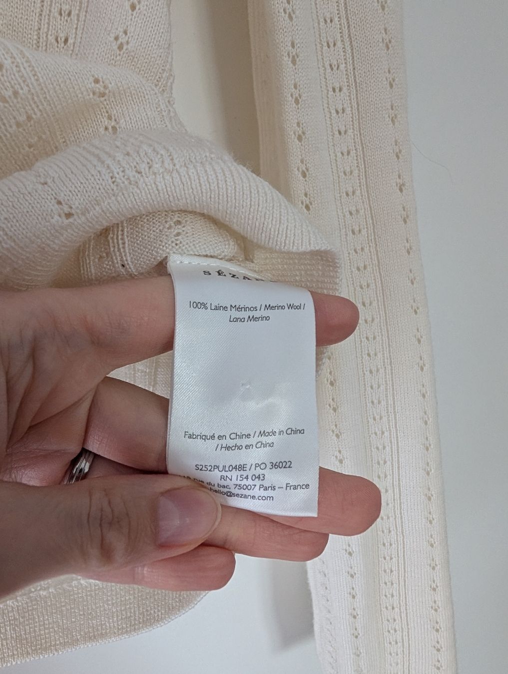 Sezane Maglioni & Felpe: Pullover Tess weiss Sézane – Usato da Münchenwiler venduto da Laurak02 4