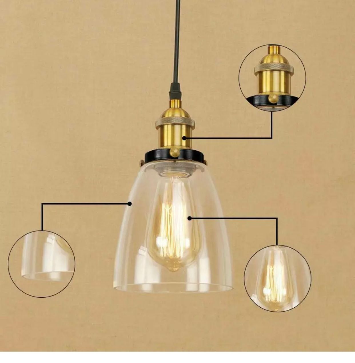 Lampade: +Retro Lampe Vintage Edison Industrie Dec – Nuovo e nell'imballaggio originale da Amriswil venduto da JaJa-Express 2