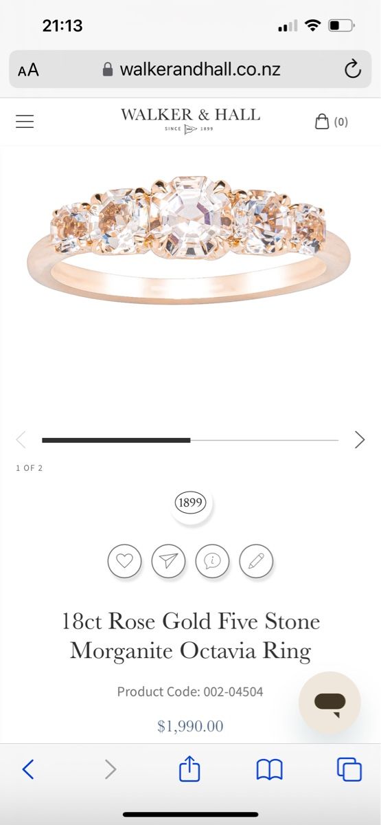 Anelli: Morganite Roségold Ring Gr 51 NEU – Nuovo (secondo la descrizione) da Habsburg venduto da franziska_81