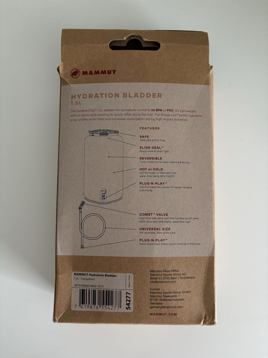 Mammut Altro in Alpinismo & Escursioni: Mammut Trinkblase Hydration Bladder 1.5 Liter – Nuovo (secondo la descrizione) da Bülach venduto da Karuna 1
