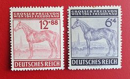 DEUTSCHES REICH ÖSTERREICH PFERD PREIS WIEN FREUDENAU 1943**