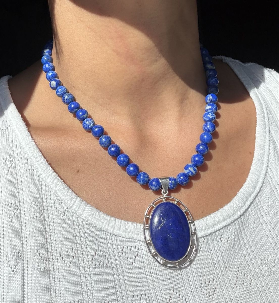 Catenine: Lapislazuli Kette mit Anhänger  – Usato da Oberhof venduto da RealStone 1