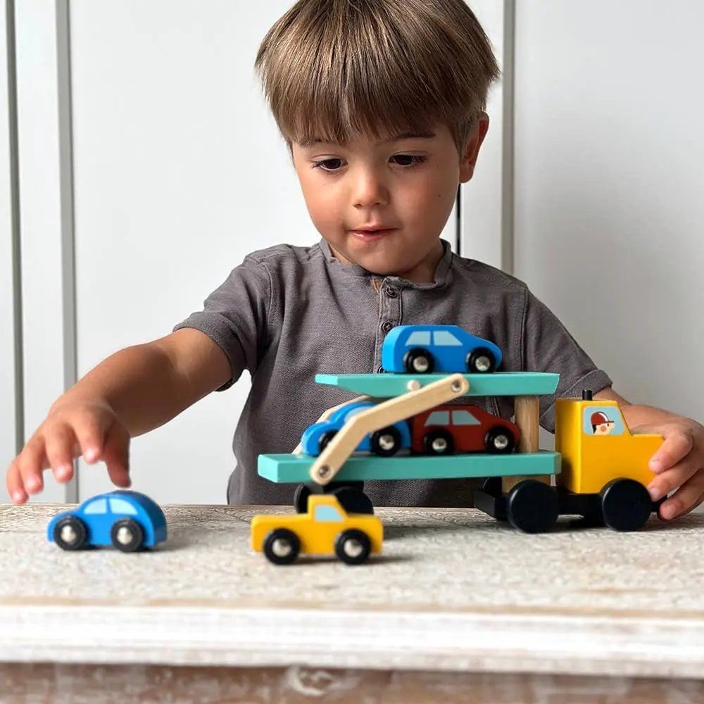 Giocattoli: Autotransporter aus Holz ab 3 Jahren – Nuovo e nell'imballaggio originale da Bühler venduto da mein-wunderland 3