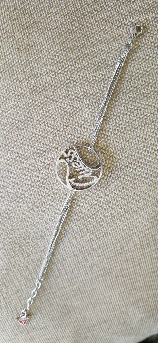 Guess Bracciali & Braccialetti: Guess Armkette mit Strass, silberfarben – Usato da Chur venduto da BARDii