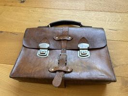 Vintage Leder-Aktentasche aus Leder