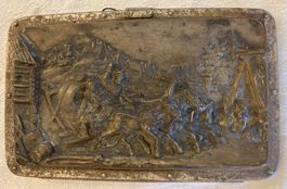 Antikes Zigarettenetui mit Relief (Russland?)