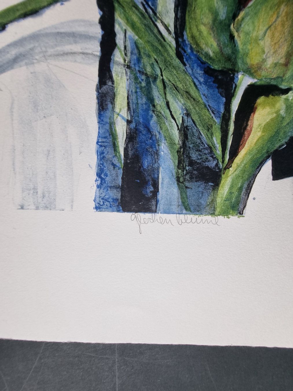 Grafica & Litografie: GERDA NIETZER  GLOCKENBLUME LITHOGRAPHIE SIGNIERT PROBE – Usato da Gersau venduto da kunst-online 3
