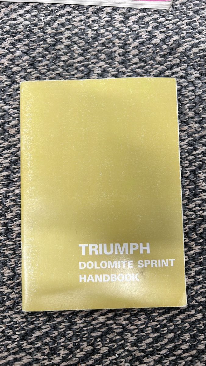 Triumph Dokumente: TRIUMPH DOLOMITE SPRINT HANDBOOK gebraucht – Gebraucht aus Liedertswil von Weigist