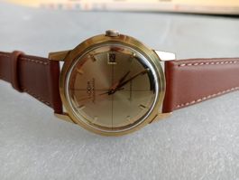 Luxor  Anniversary  Automatic Herrenuhr Vintage Gold Plaque