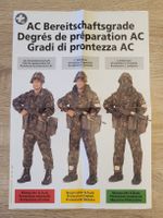Affiche armée suisse degrés préparation AC - 1994