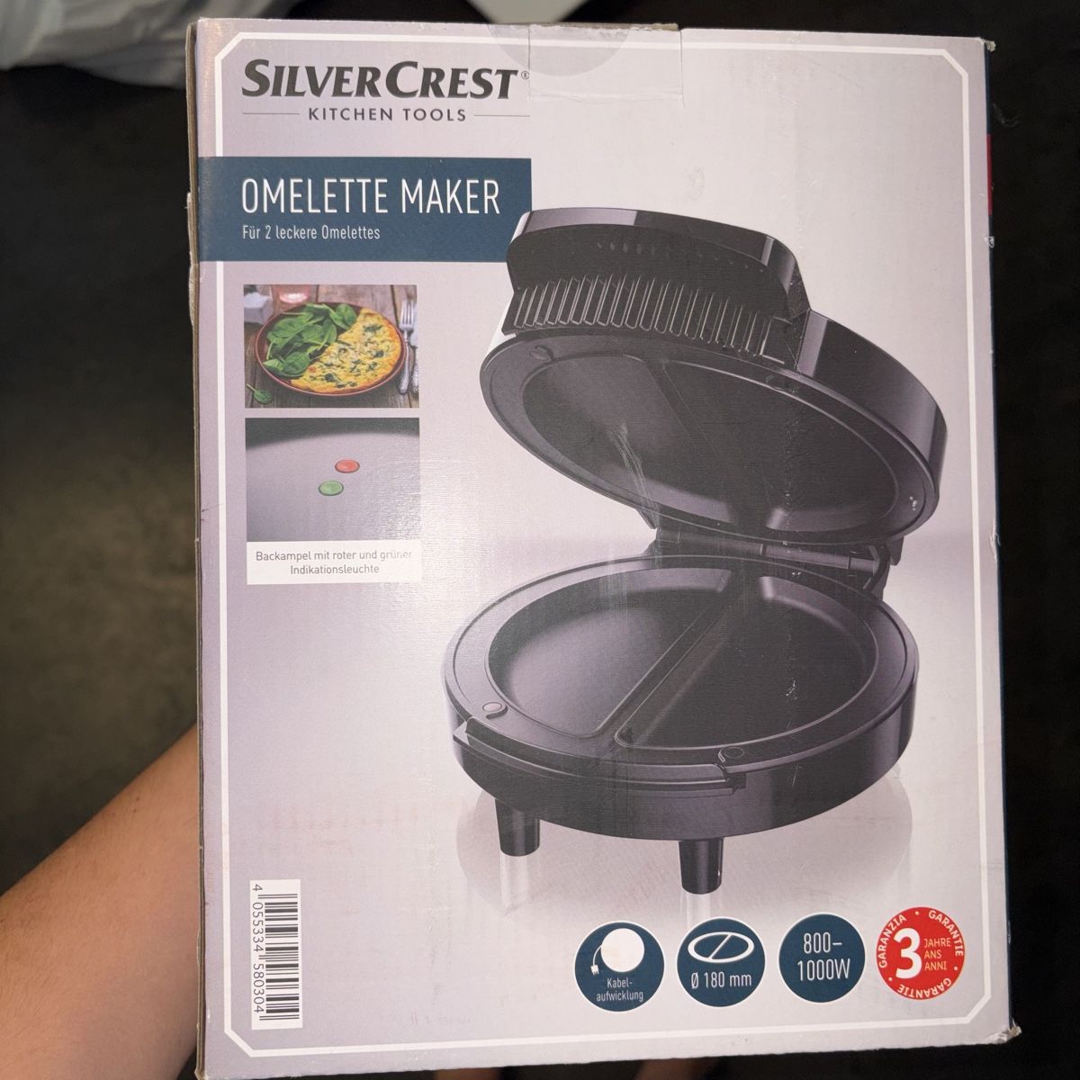 Elettrodomestici da cucina: Silvercrest Omelette Maker 2 Omelettes 800-1000W neu – Nuovo e nell'imballaggio originale da Heiden venduto da san_2lb5