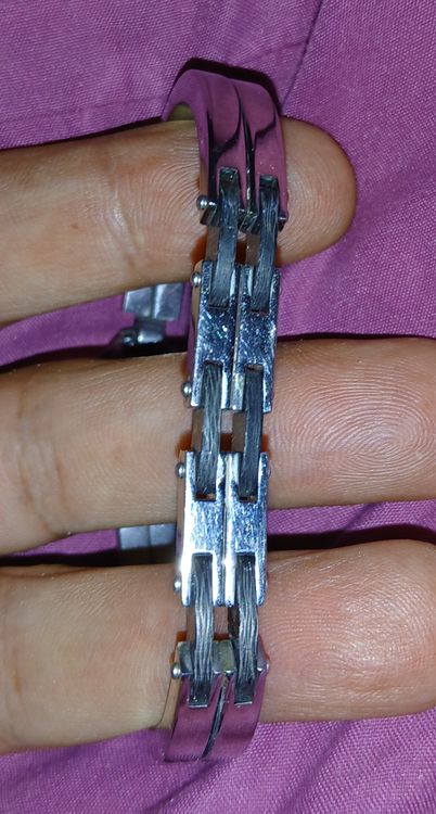 Bracciale a manette in acciaio inossidabile 201 anti