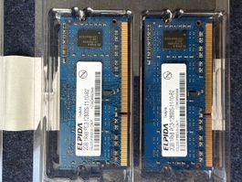 2x 2GB DDR3 laptop RAM (1Rx8 PC3-12800S-11-10-B2)