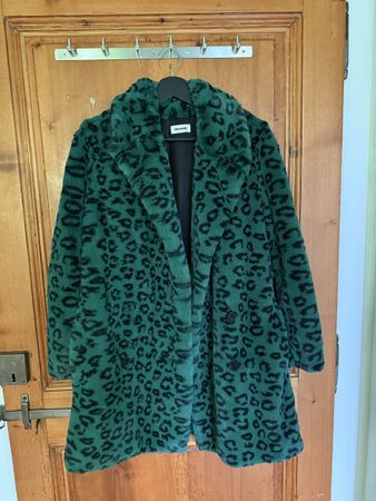 Zadig & Voltaire MOTTY LEO Leopard Faux-Fur Coat – Rare – S