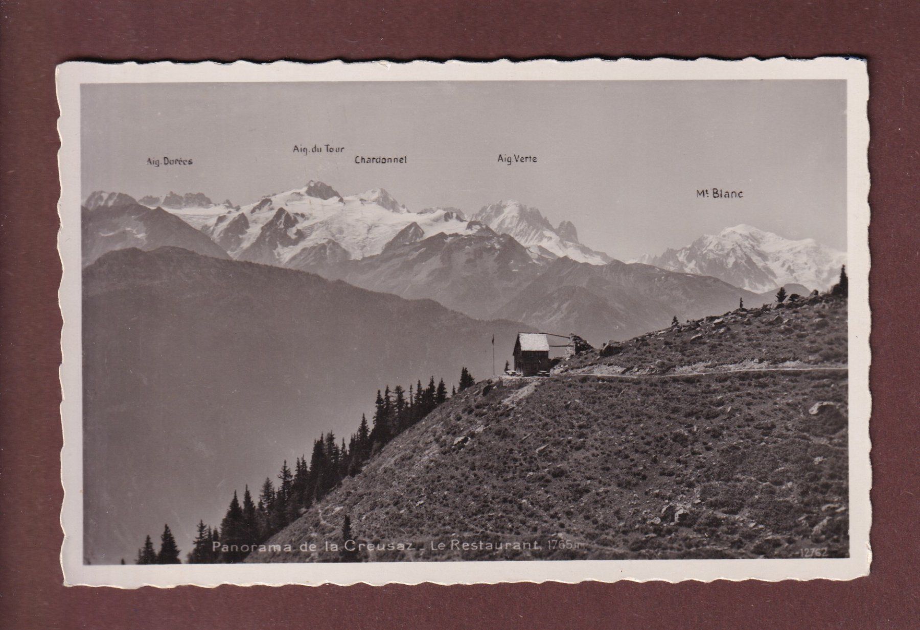 Cartoline postali: Panorama de LA CREUSAZ - Restaurant – Usato da Pully venduto da nicecards-shop