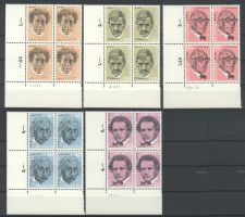 1972, Portraitmarken III, Viererblöcke **