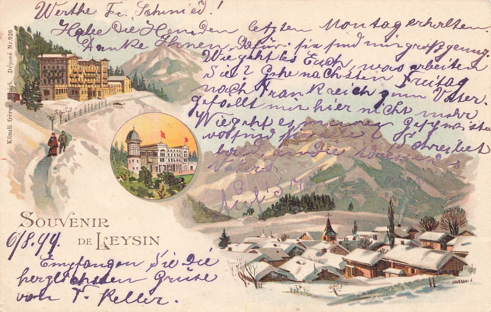 Cartes postales: Leysin VD Winterpanorama Litho – D'occasion à Biasca par Blenio71