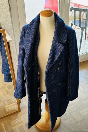 Manteau Trench & Coat bleu laine mélangée taille 40