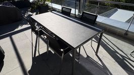Granit Gartentisch, 180x85cm, massive Granitplatte