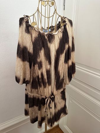Blumarine Bluse Gr 40 braun -Beige gemustert NP 850 Sfr