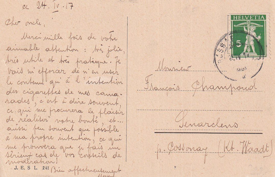 Cartoline postali: Grossaffoltern  BE       um  1 9 1 7 – Usato da Brig venduto da Valcards54 1