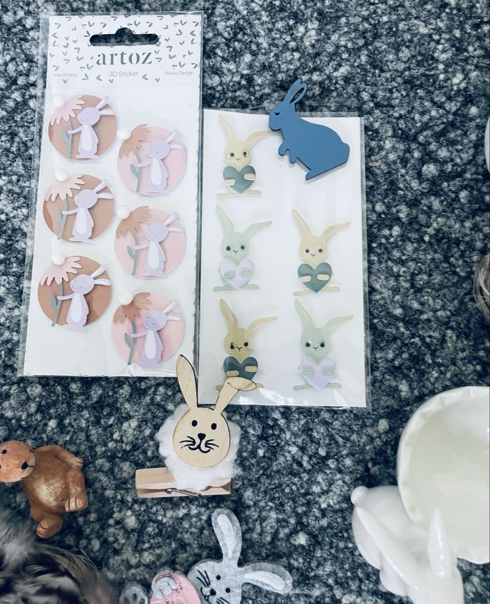 Kit bricolage: Hübsche Osterdeko: Hühner, Hasen, Eierbecher & Stickers! – Nuovo (secondo la descrizione) da Au ZH venduto da Jaggy4 2