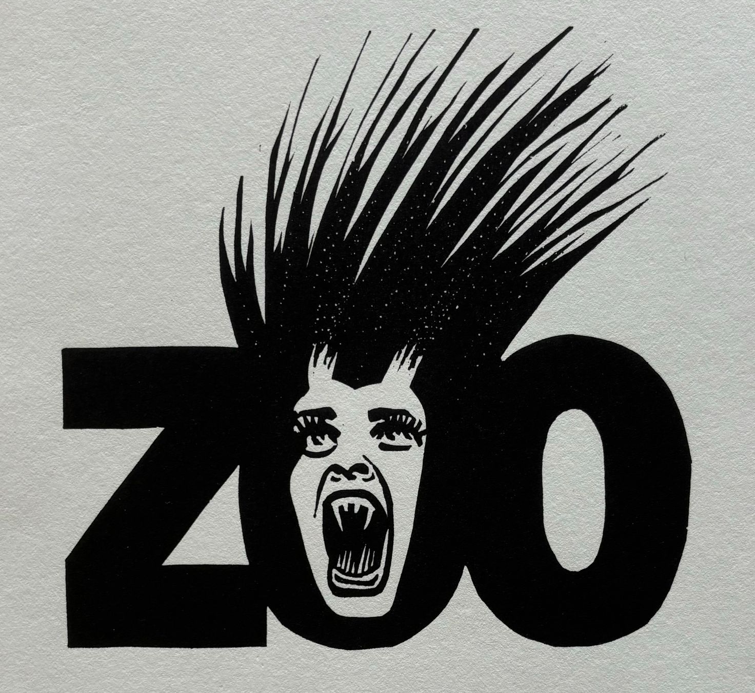 Xilografie: Hans Morf - Orig. Holzschnitt, Zoo, 1998 – Usato da Frauenfeld venduto da Merk52
