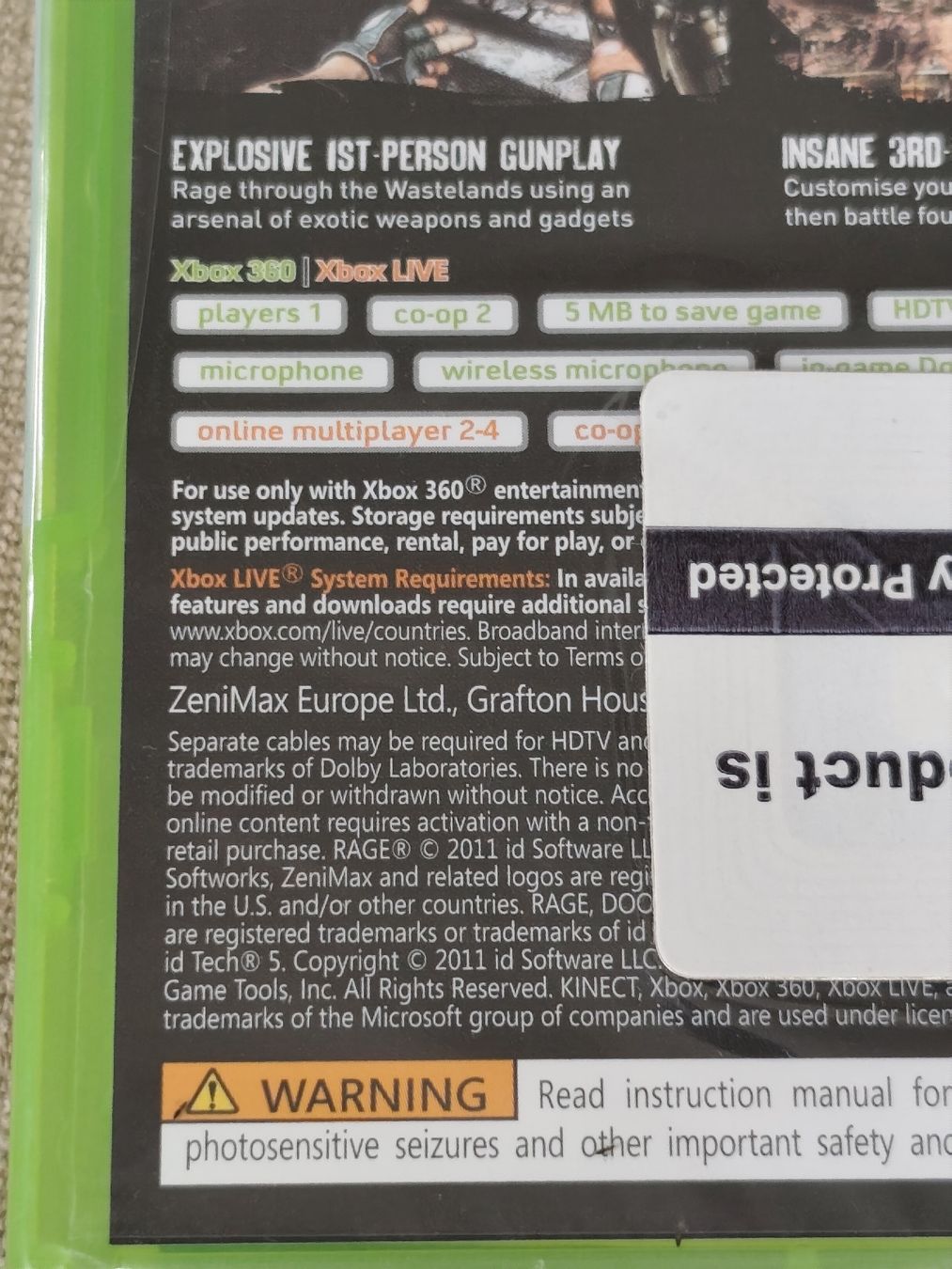 Spiele: Jeu Microsoft Xbox 360 Neuf Sealed Rage – Neu und originalverpackt aus Middes von Greg2707 7