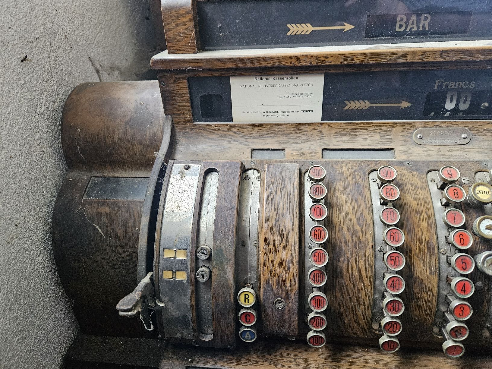 Registratore di cassa: Registierkasse museum – Usato da Schwellbrunn venduto da Rosaroterpanter 1