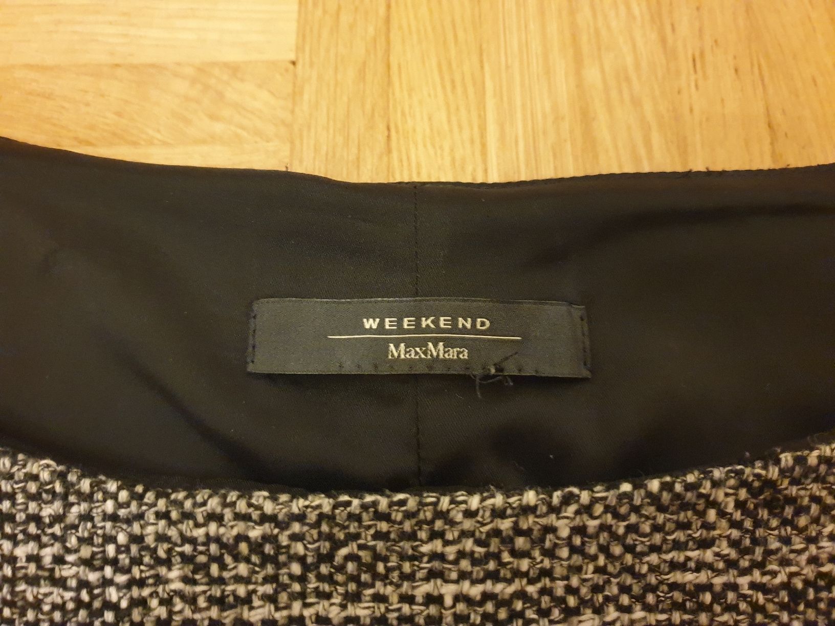 Max Mara Vestiti: Robe élégante 38, Weekend MaxMara, noir, gris chiné – Usato da Neuchâtel venduto da Verenas12 4