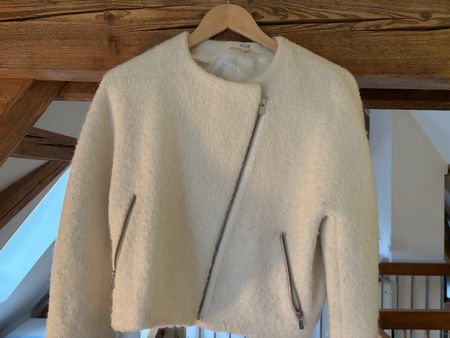 Athé Jacke Weiss, Gr. 38 - Kuschelig warm