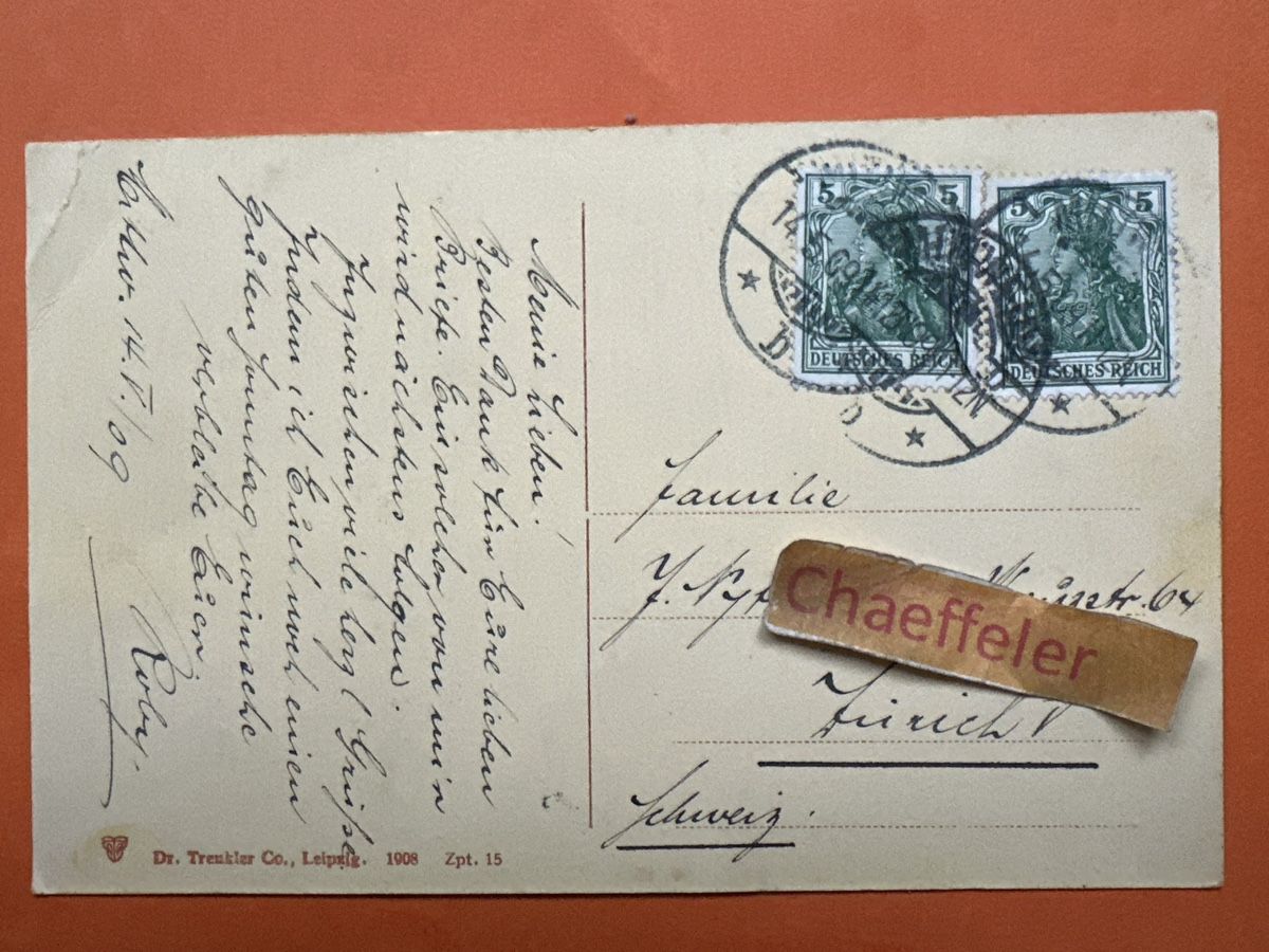 Cartoline postali: Alte Ansichtskarte Ringethal, Sachsen, gelaufen 1909! – Usato da Zürich venduto da Chaeffeler 1
