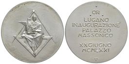 Tessin, Lugano, Medaille 1971, Mauerwerk (001)
