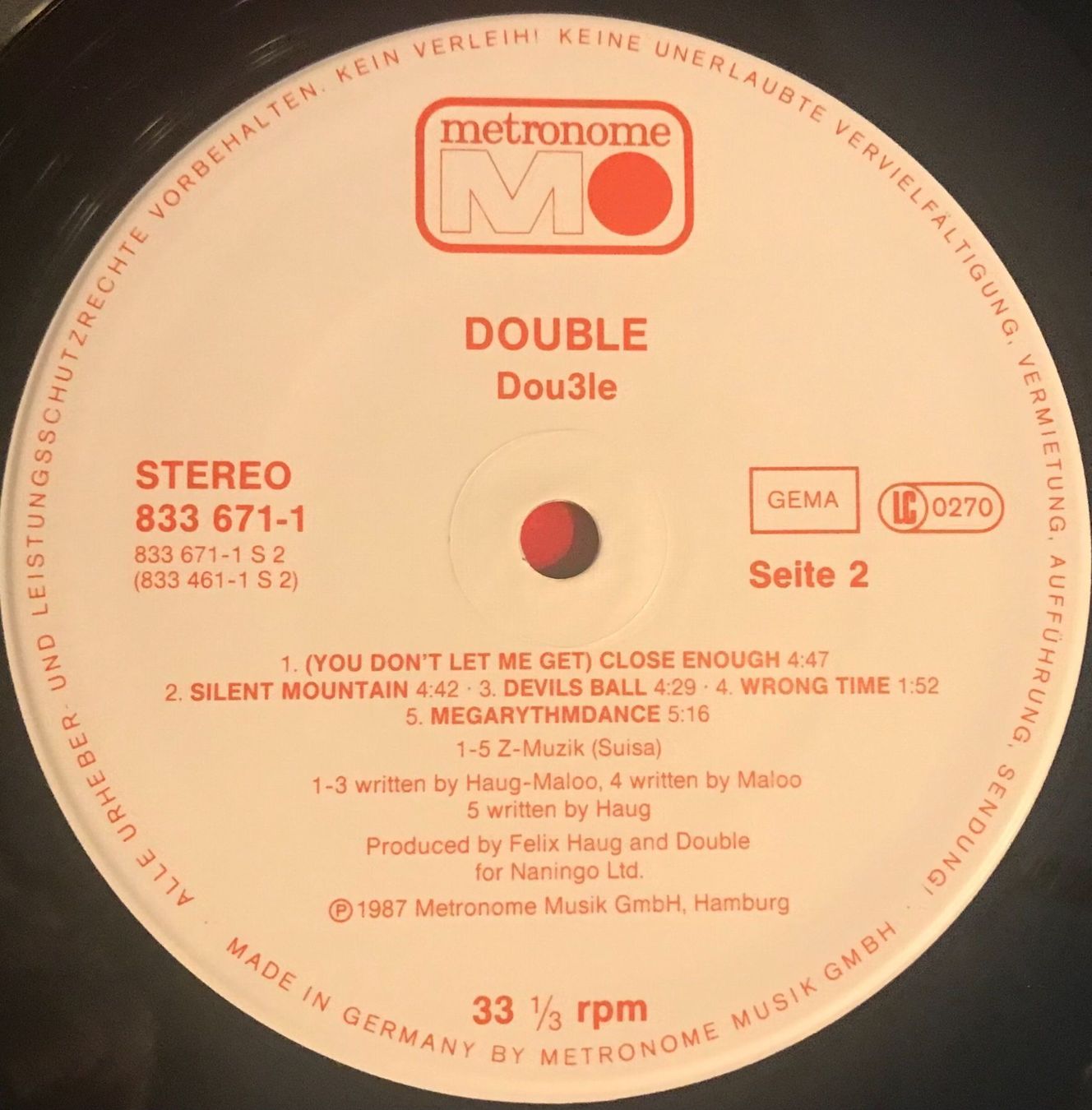 Dischi in vinile: DOUBLE - DOUBLE - 33 Tours – Usato da Bussigny venduto da vinyl-pas-cher 3