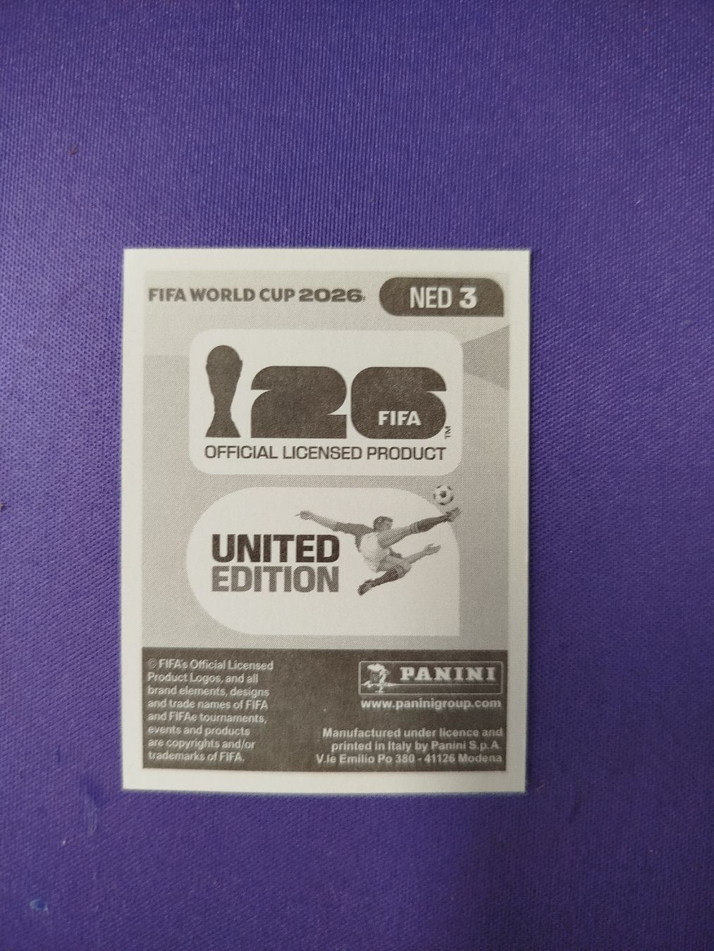 Panini Carte collezionabili: Panini 2026 Van Dijk, NED 3 – Nuovo e nell'imballaggio originale da Saas-Almagell venduto da Htwseller 1