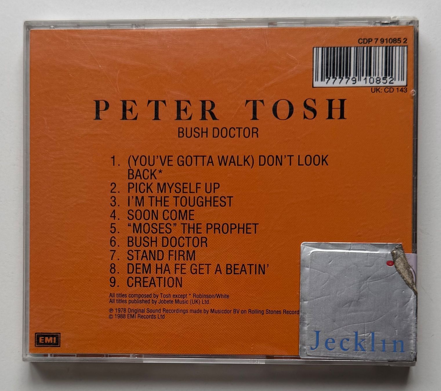 CD: Peter Tosh / Bush Doctor – Usato da Näfels venduto da rottabi 1