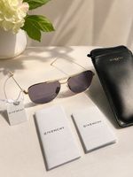 Givenchy Sunglasses Aviator Gold New